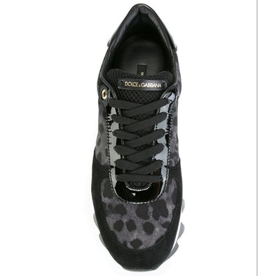 Baskets en cuir de veau noir de Dolce &amp; Gabbana