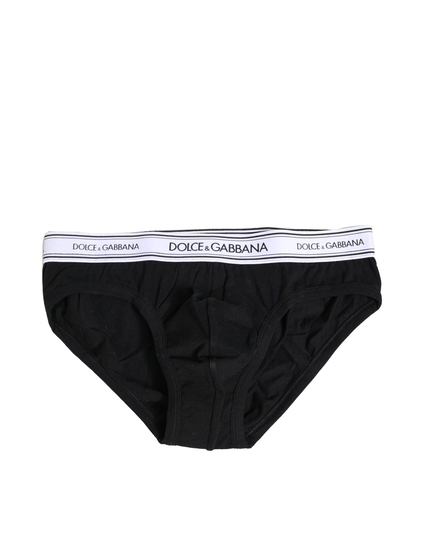 Dolce &amp; Gabbana Zwarte Katoenen Stretch Regular Slip Ondergoed