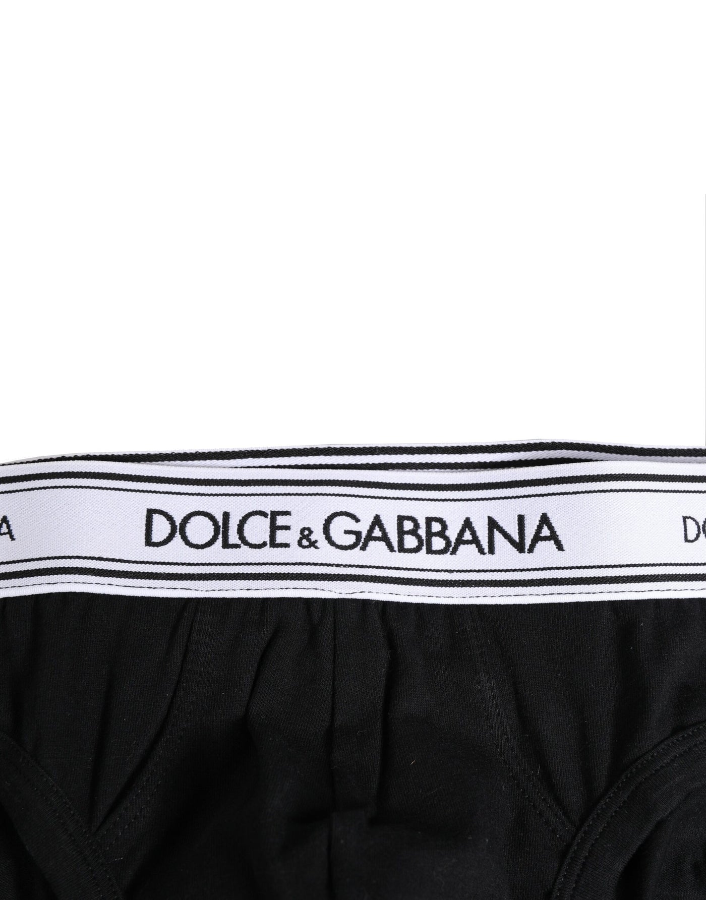Dolce &amp; Gabbana Zwarte Katoenen Stretch Regular Slip Ondergoed
