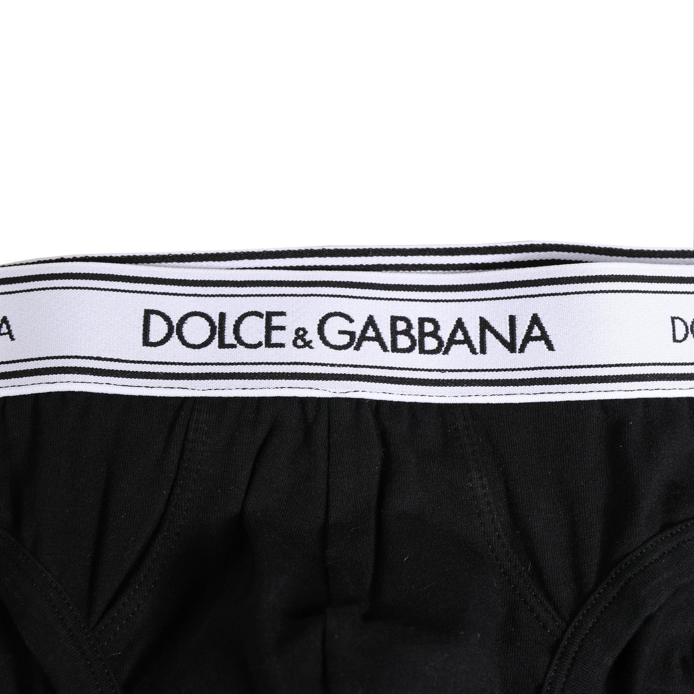 Dolce &amp; Gabbana Zwarte Katoenen Stretch Regular Slip Ondergoed