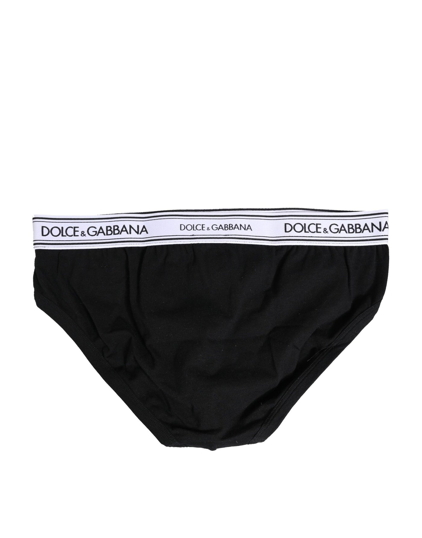 Dolce &amp; Gabbana Zwarte Katoenen Stretch Regular Slip Ondergoed