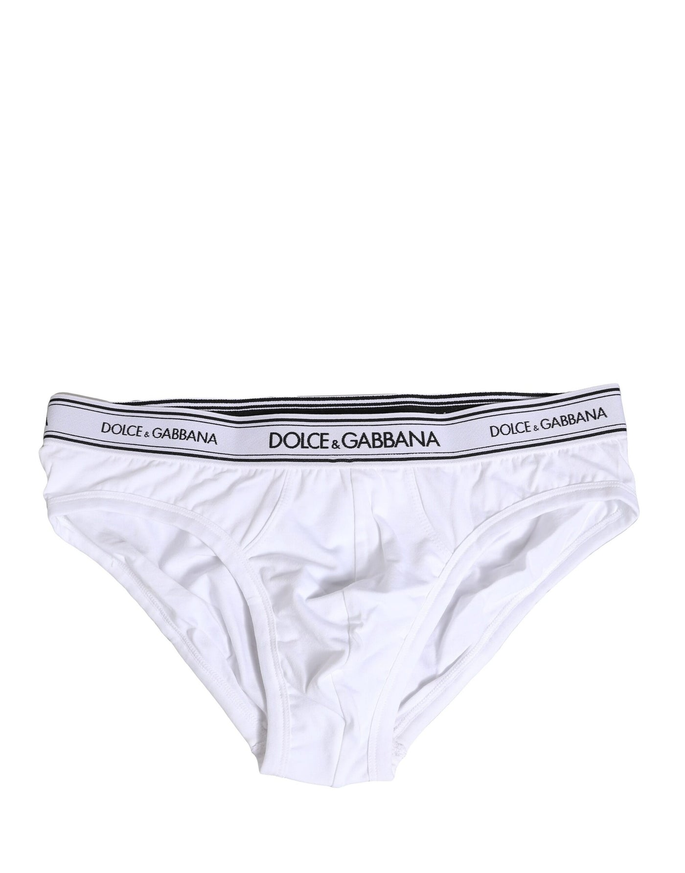Dolce &amp; Gabbana Witte Katoenen Stretch Regular Slip Ondergoed