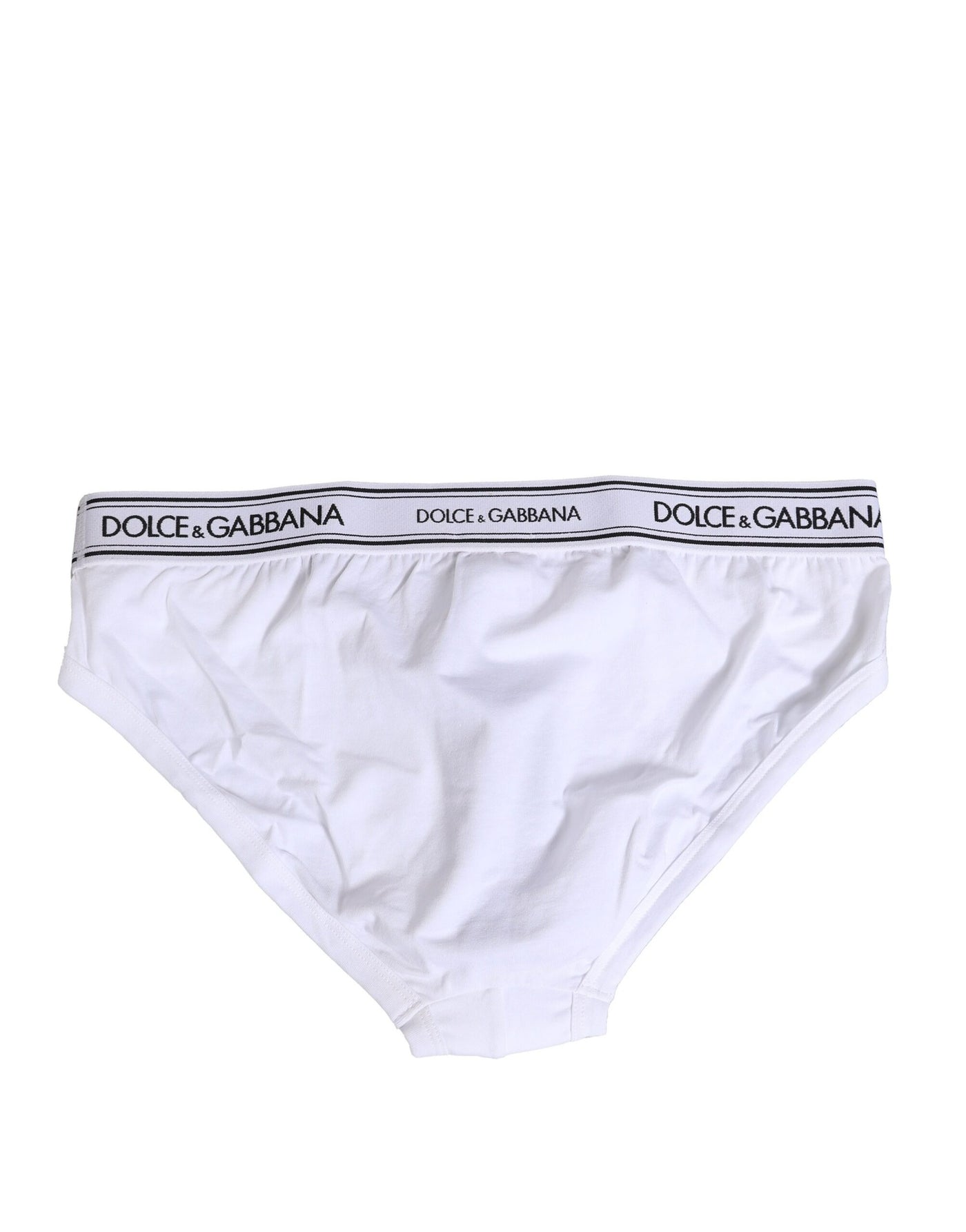 Dolce &amp; Gabbana Witte Katoenen Stretch Regular Slip Ondergoed