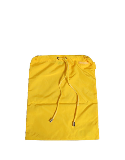 Maillot de bain slip de plage Dolce &amp; Gabbana à ceinture jaune et logo