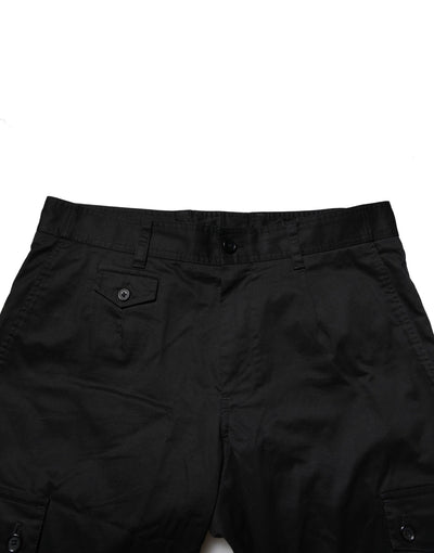 Dolce &amp; Gabbana Zwarte Katoenen Jurk Slanke Formele Broek