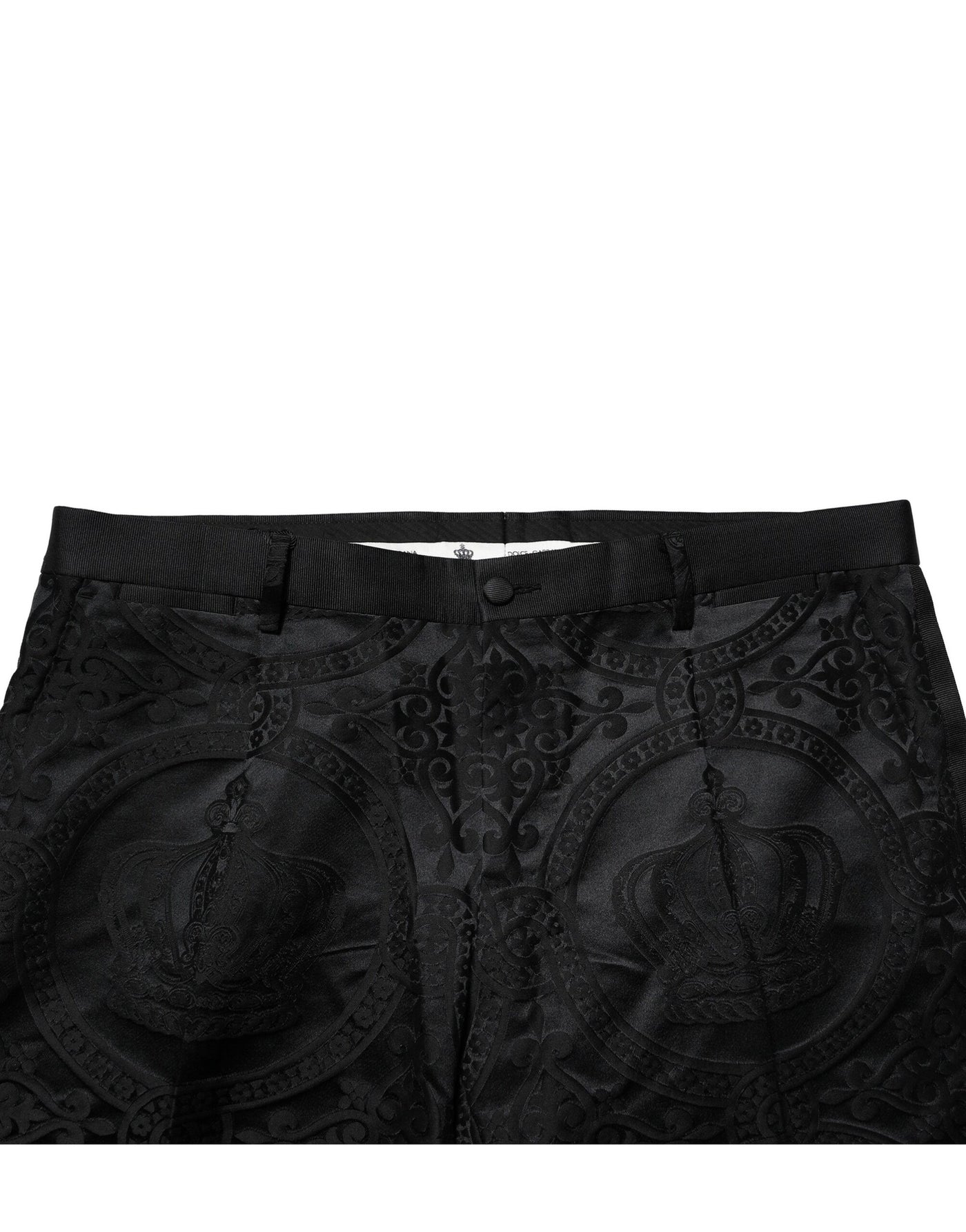 Dolce &amp; Gabbana zwarte katoenen DG Crown-jurkbroek