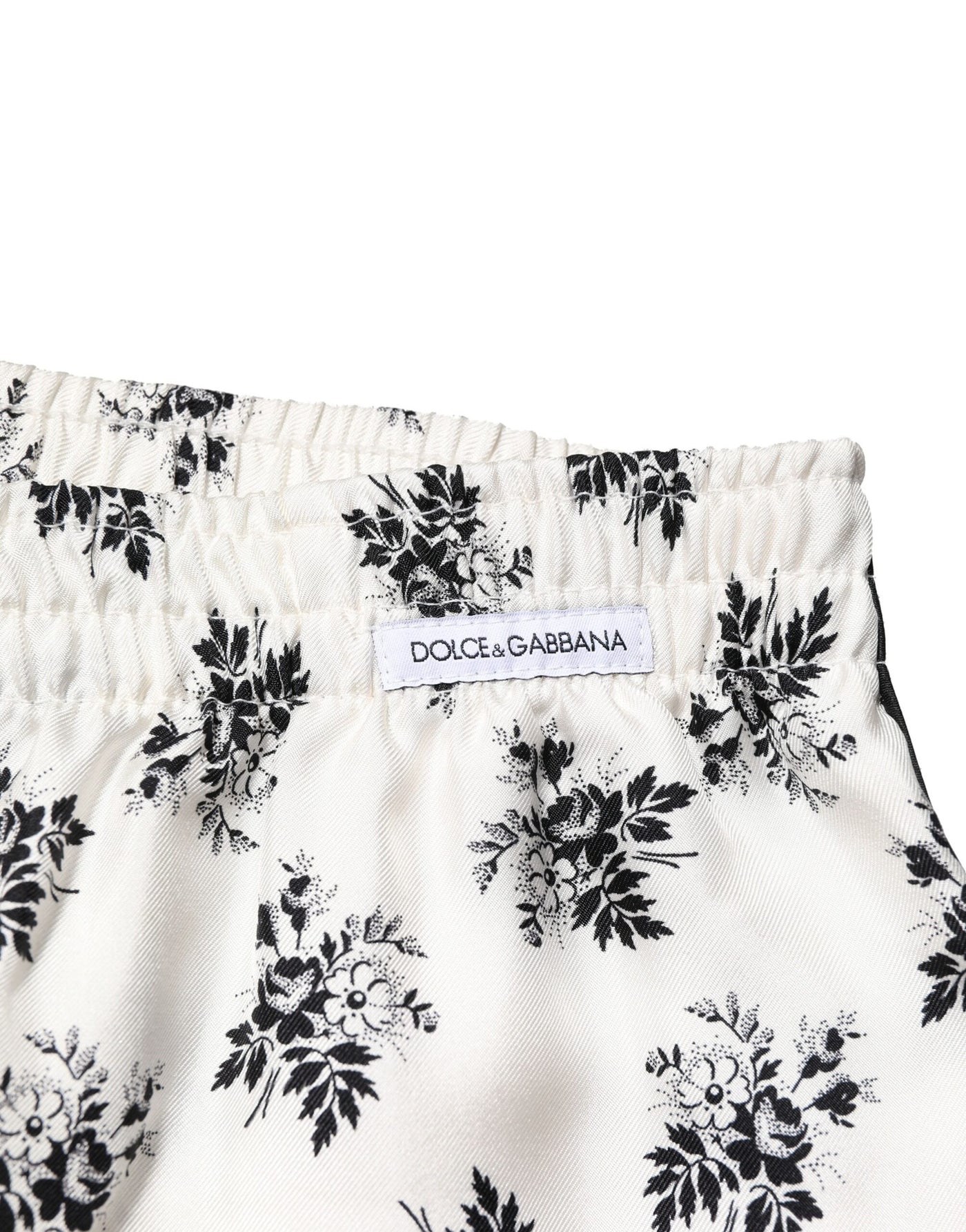 Dolce &amp; Gabbana Witte Bloemen Zijden Casual Loungebroek