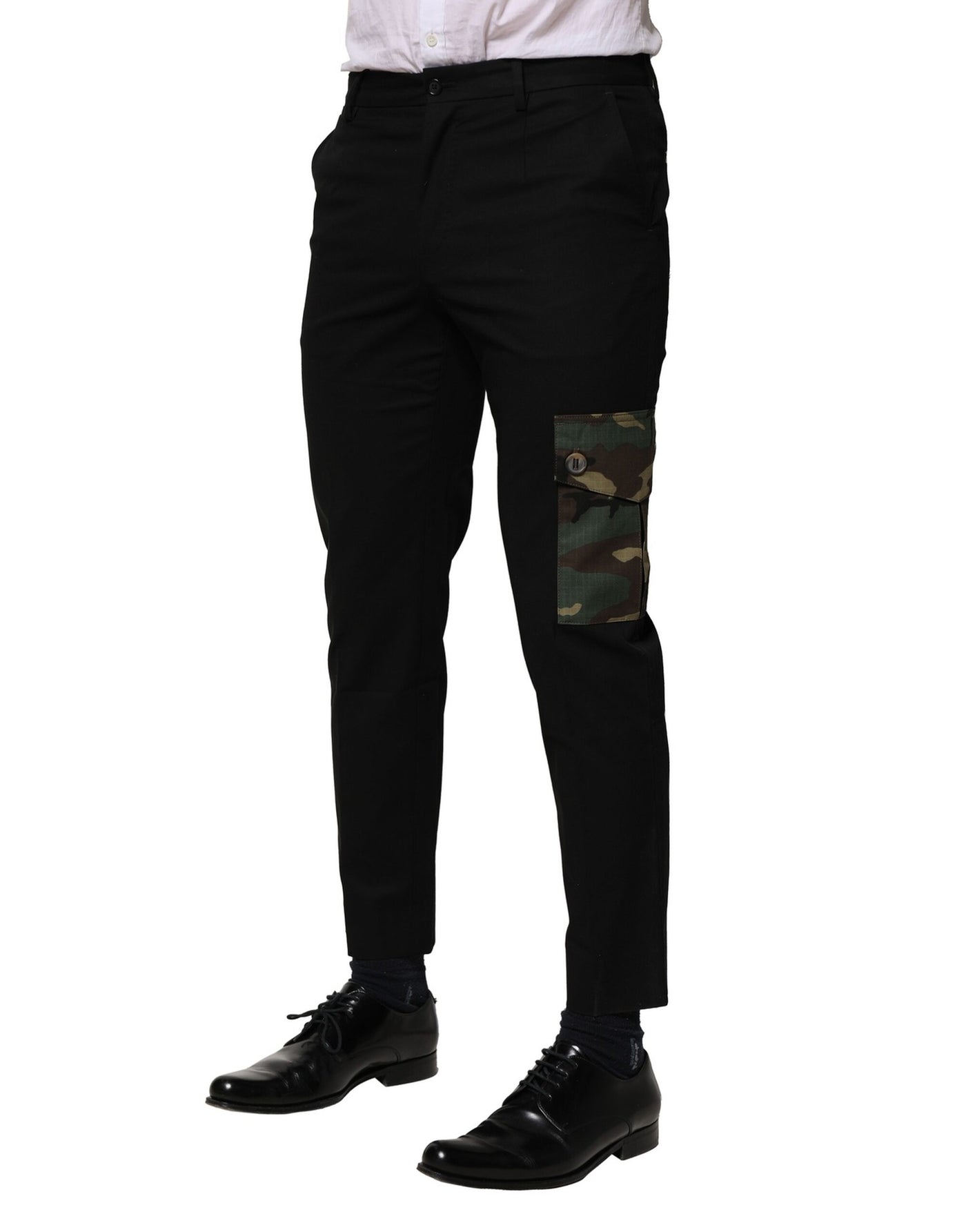 Dolce &amp; Gabbana Zwarte Katoenen Cargo Broek voor Heren