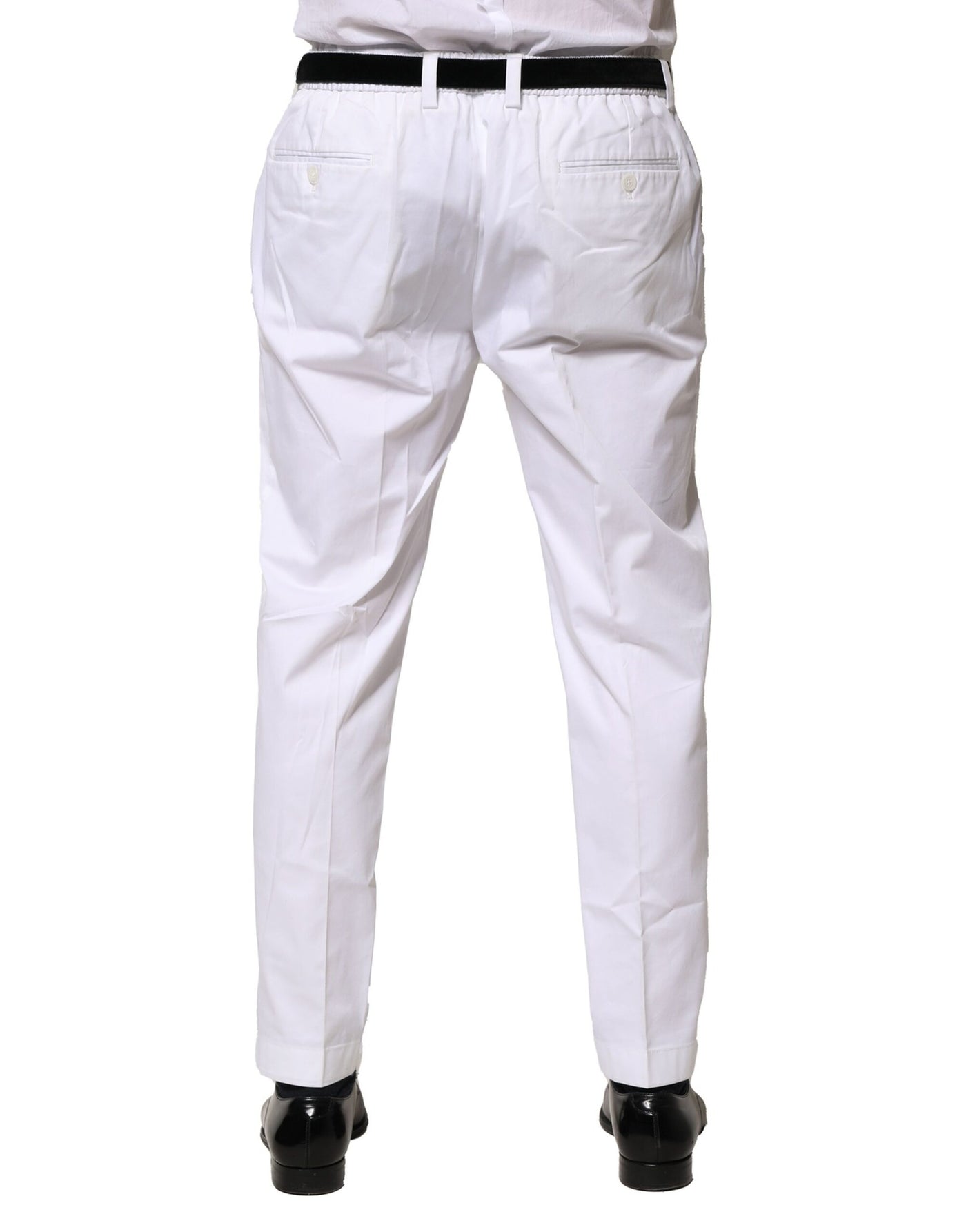 Dolce &amp; Gabbana Witte Katoenen Jurk Slanke Formele Broek