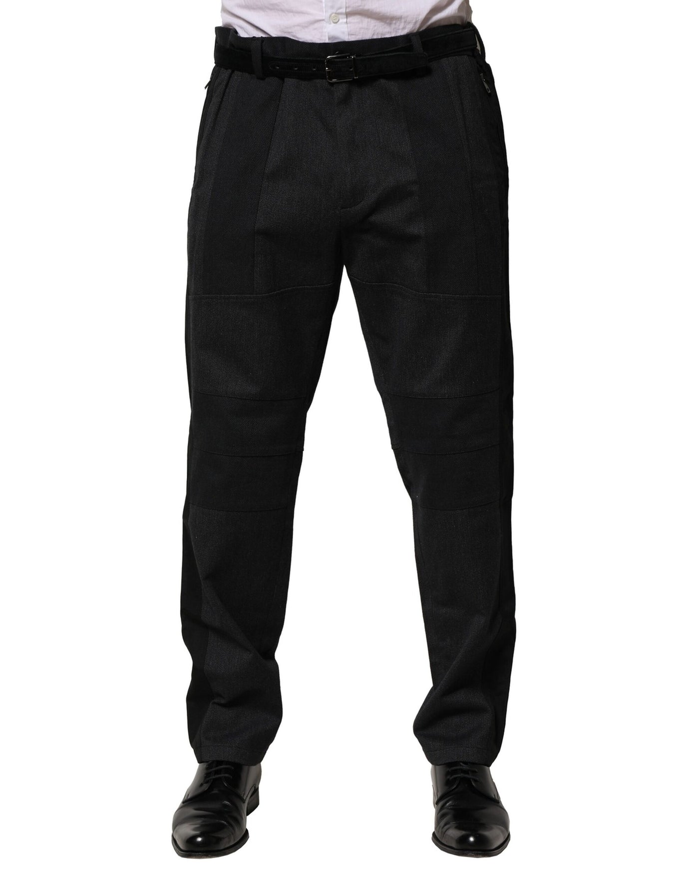 Dolce &amp; Gabbana Zwarte Katoenen Jurk Slanke Formele Broek