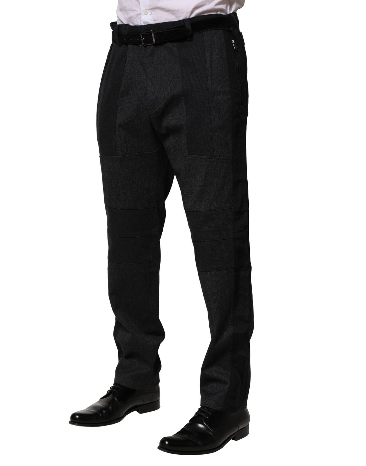 Dolce &amp; Gabbana Zwarte Katoenen Jurk Slanke Formele Broek