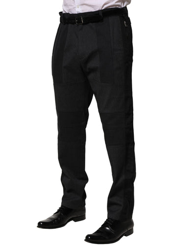 Dolce &amp; Gabbana Zwarte Katoenen Jurk Slanke Formele Broek