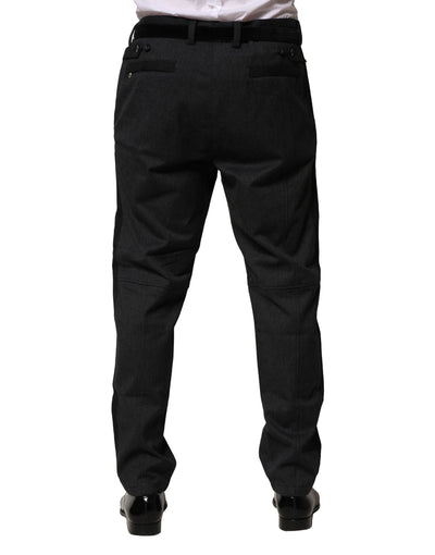Dolce &amp; Gabbana Zwarte Katoenen Jurk Slanke Formele Broek
