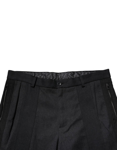 Dolce &amp; Gabbana Zwarte Katoenen Jurk Slanke Formele Broek