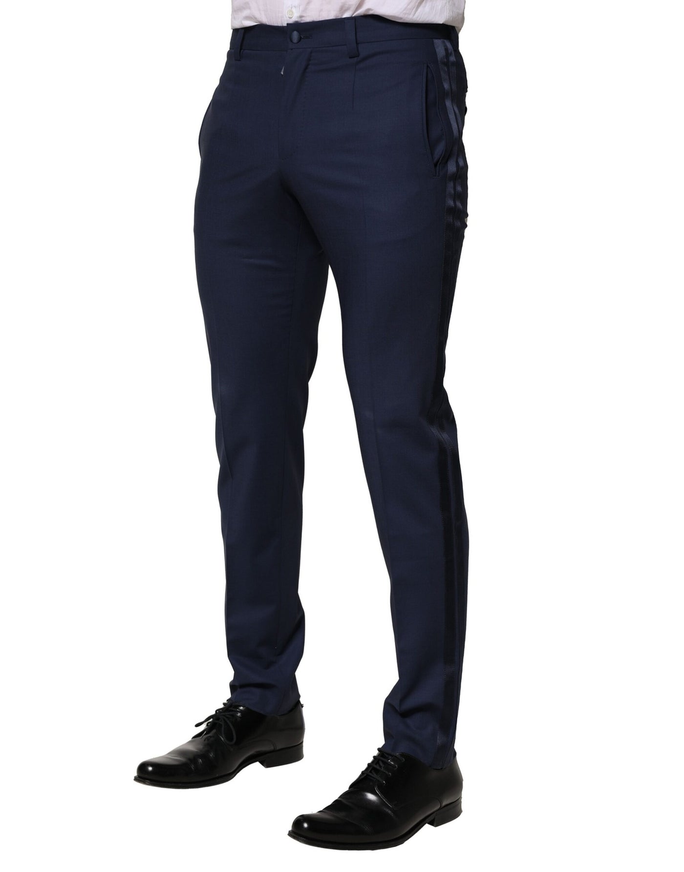 Dolce &amp; Gabbana donkerblauwe wollen jurk formele broek