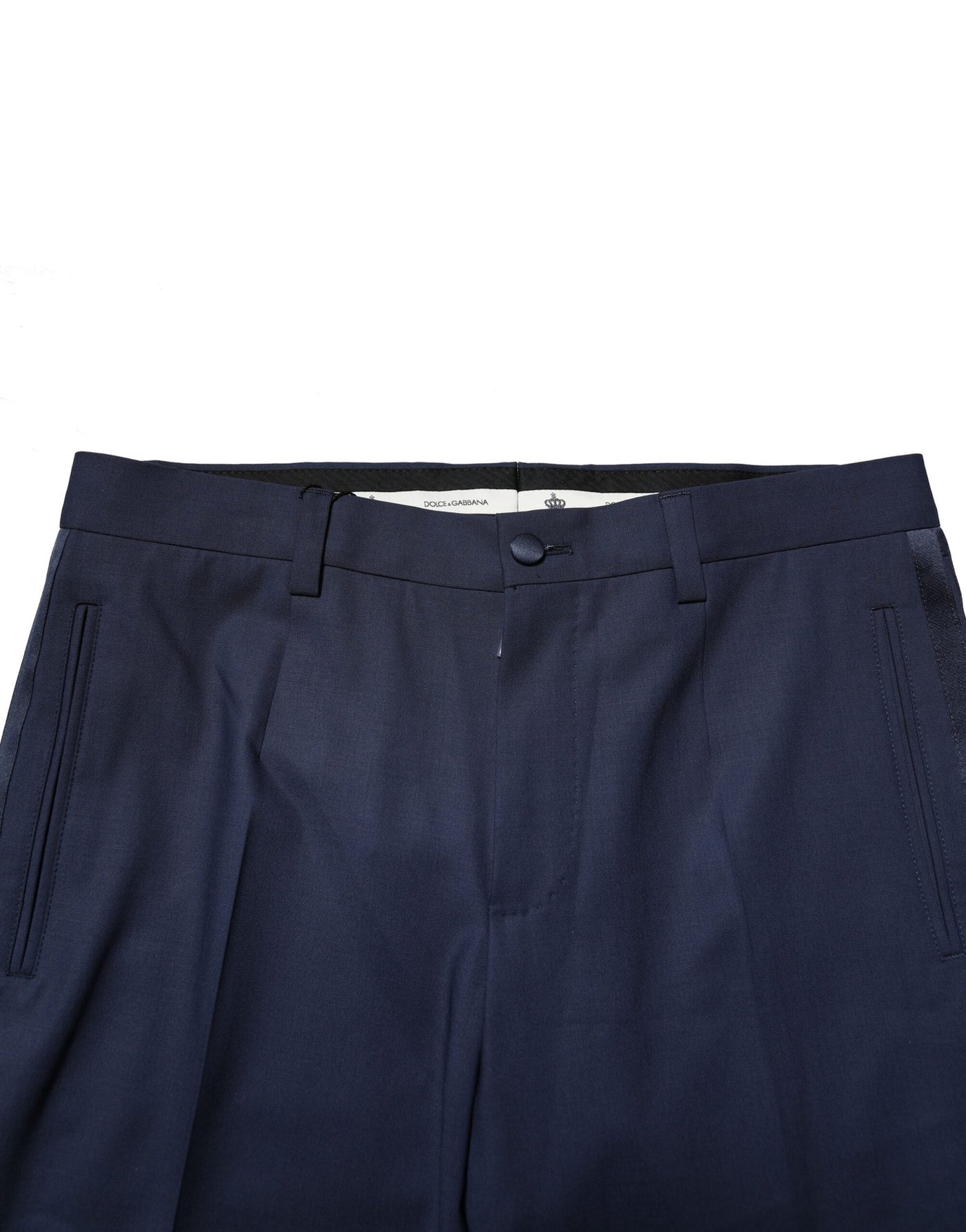 Dolce &amp; Gabbana donkerblauwe wollen jurk formele broek