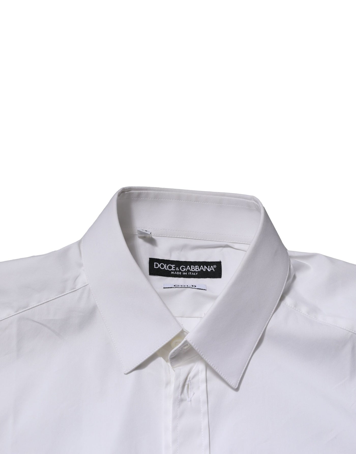 Dolce &amp; Gabbana Witgouden Katoenen Herenoverhemd