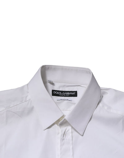 Dolce &amp; Gabbana Witgouden Katoenen Herenoverhemd