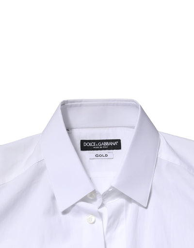 Dolce &amp; Gabbana White GOLD Crown Bee Heren Formeel Overhemd