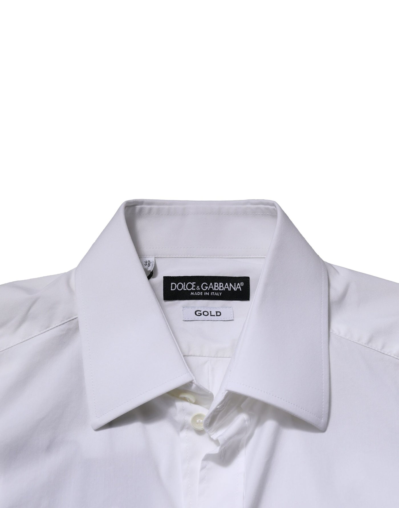 Chemise habillée à manches longues Dolce &amp; Gabbana pour homme, couleur or blanc