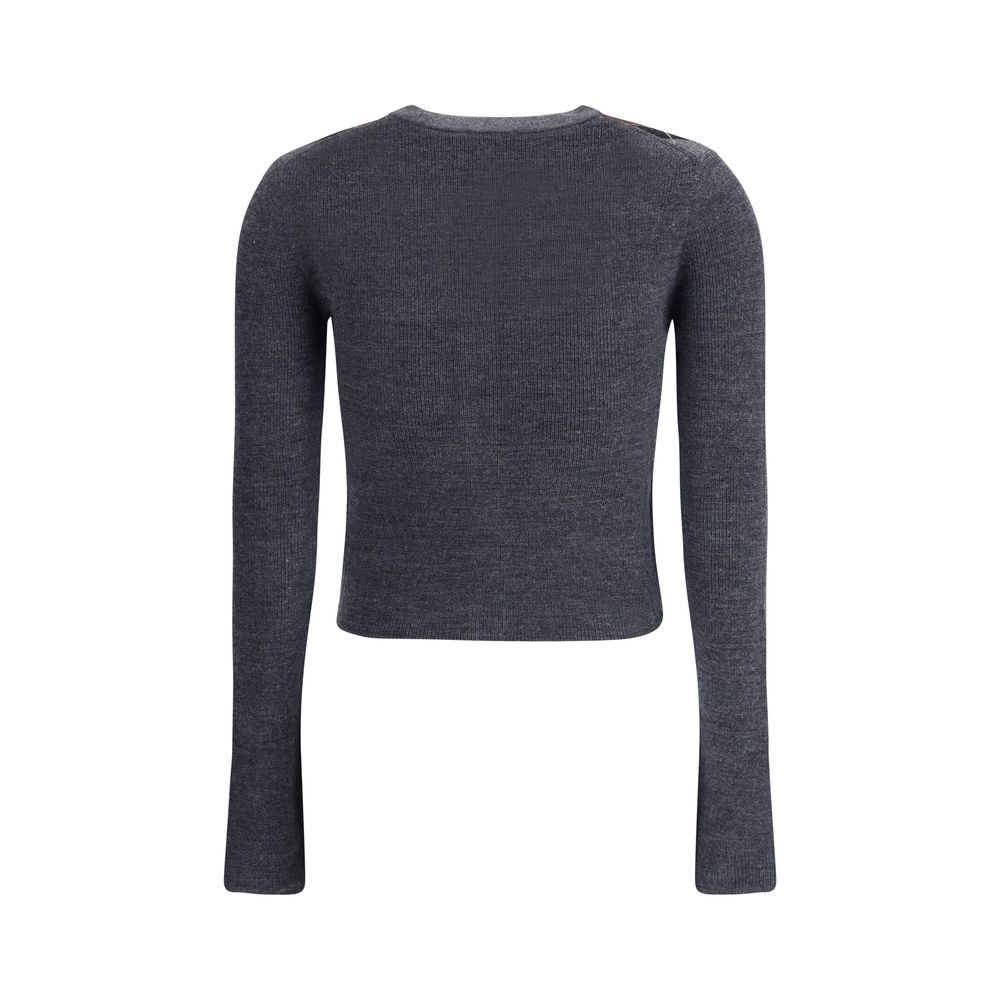 Cardigan à carreaux Ganni