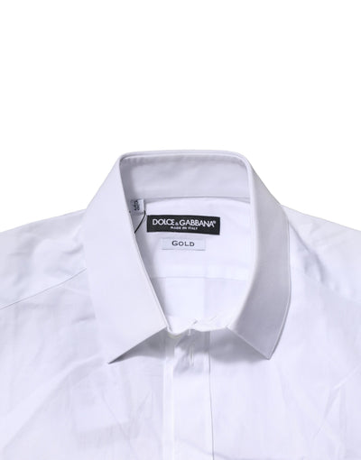 Chemise décontractée à manches courtes en coton blanc Dolce &amp; Gabbana