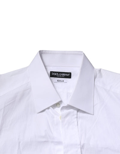 Dolce &amp; Gabbana Witgouden Katoenen Herenoverhemd