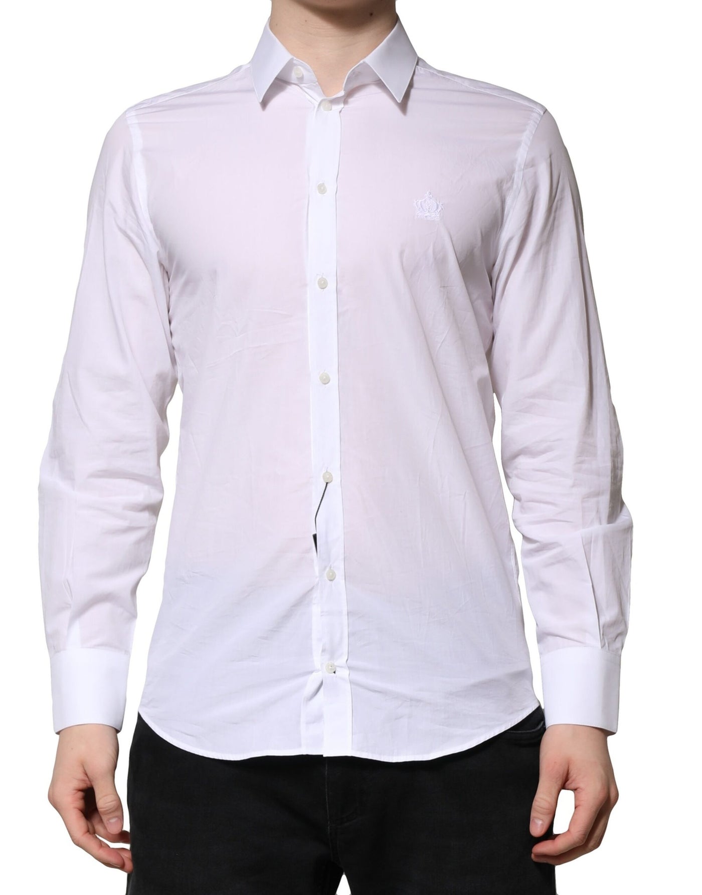 Dolce &amp; Gabbana Wit MARTINI Lange Mouwen Heren Formeel Overhemd
