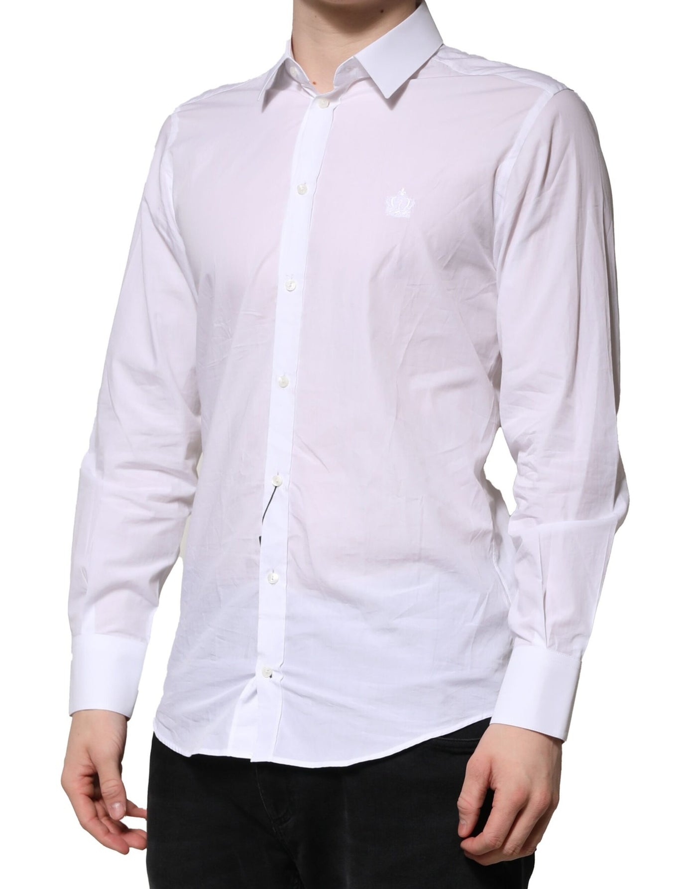 Dolce &amp; Gabbana Wit MARTINI Lange Mouwen Heren Formeel Overhemd