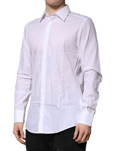 Dolce &amp; Gabbana Wit MARTINI Lange Mouwen Heren Formeel Overhemd