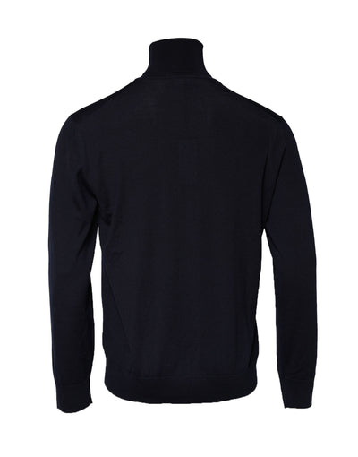 Pull à col roulé bleu à manches longues Dolce &amp; Gabbana