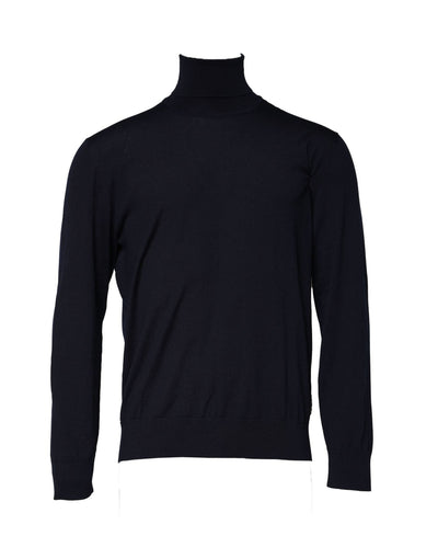 Pull à col roulé bleu à manches longues Dolce &amp; Gabbana