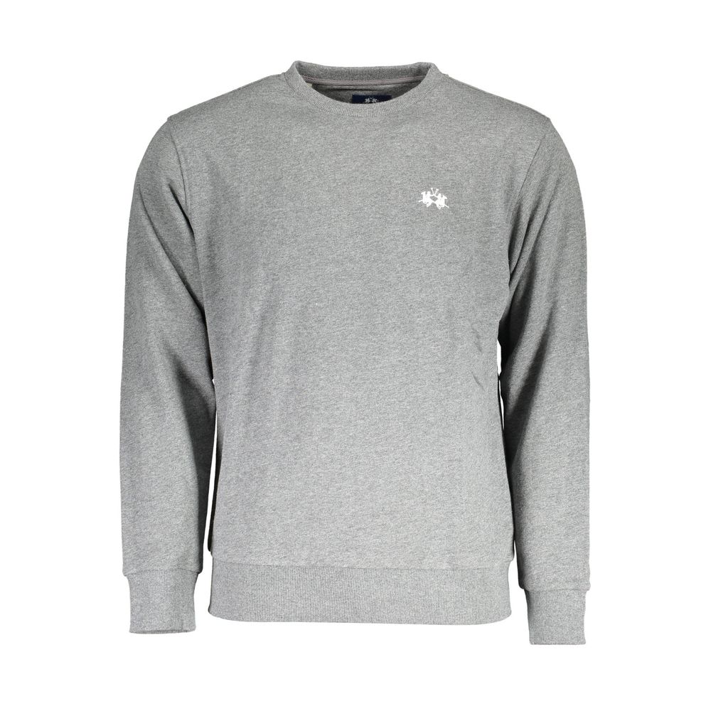 Pull homme en coton gris La Martina