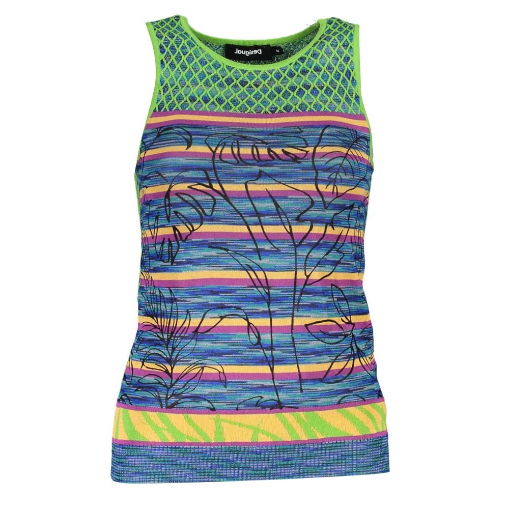 Haut Desigual en coton vert pour femme