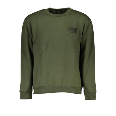 Pull ras du cou brodé vert Cavalli Class Chic