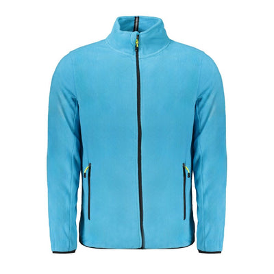 Pull en polyester bleu pour homme, Norvège 1963