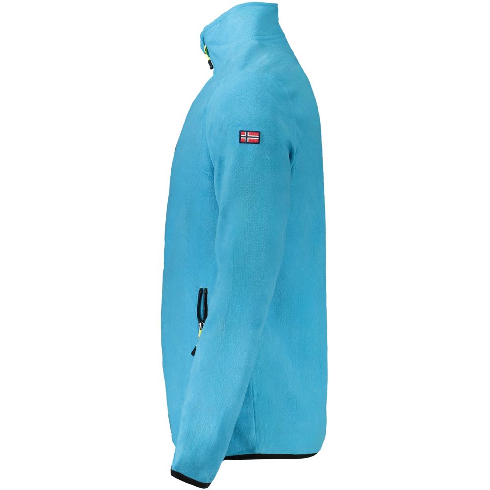Pull en polyester bleu pour homme, Norvège 1963