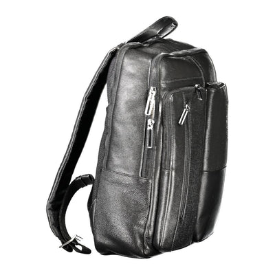 Sac à dos Piquadro en cuir noir pour homme