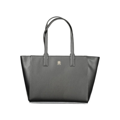 Sac à main Tommy Hilfiger noir en polyester recyclé pour femme