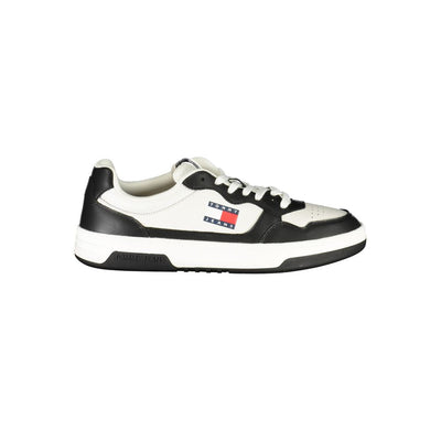 Tommy Hilfiger Zwarte Leren Heren Sneaker