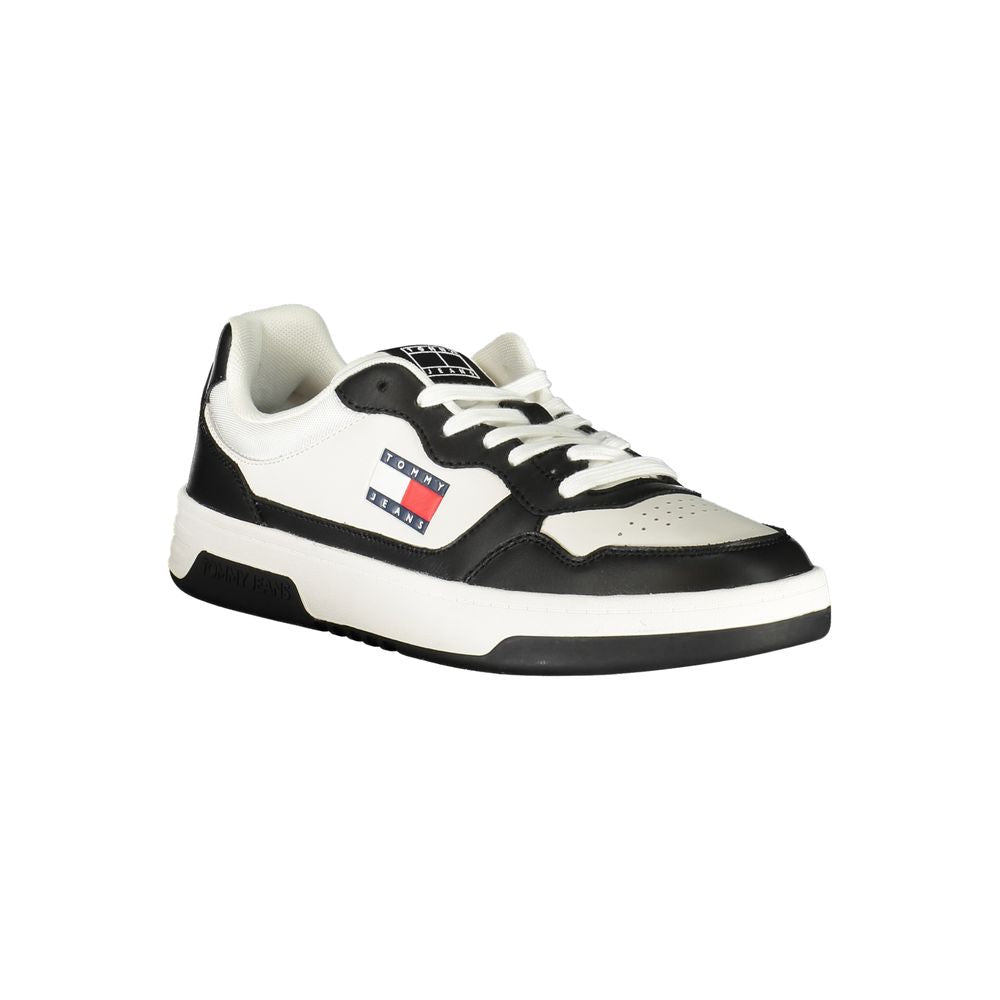 Tommy Hilfiger Zwarte Leren Heren Sneaker