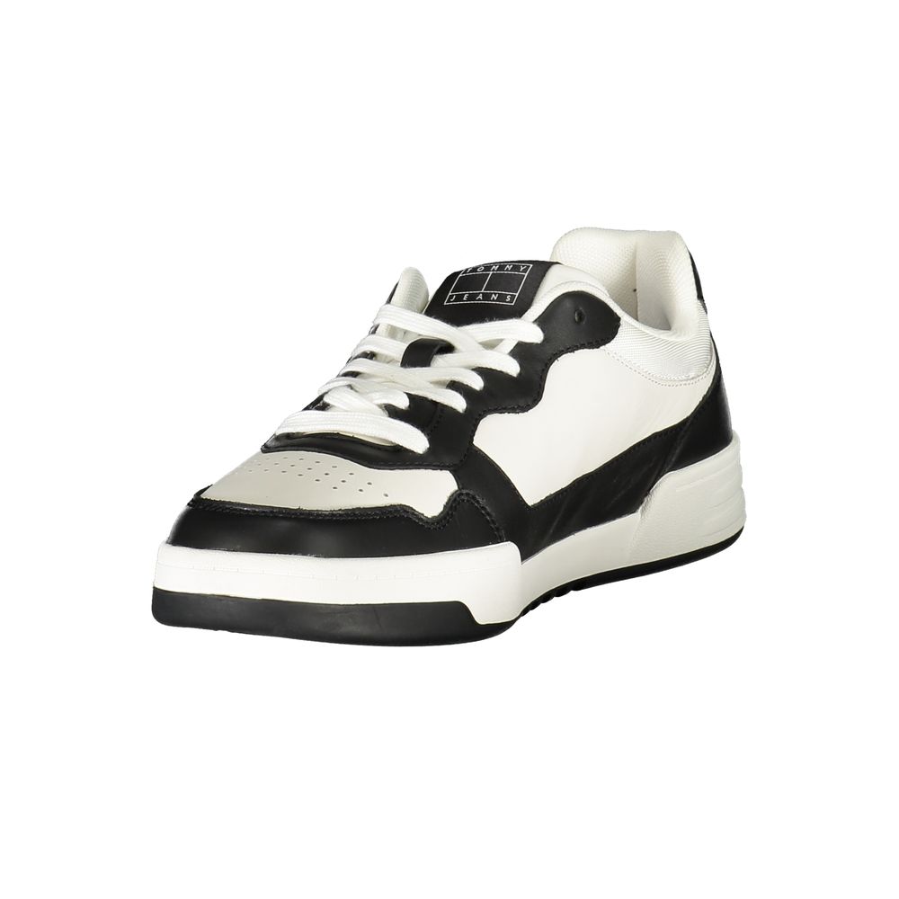 Tommy Hilfiger Zwarte Leren Heren Sneaker