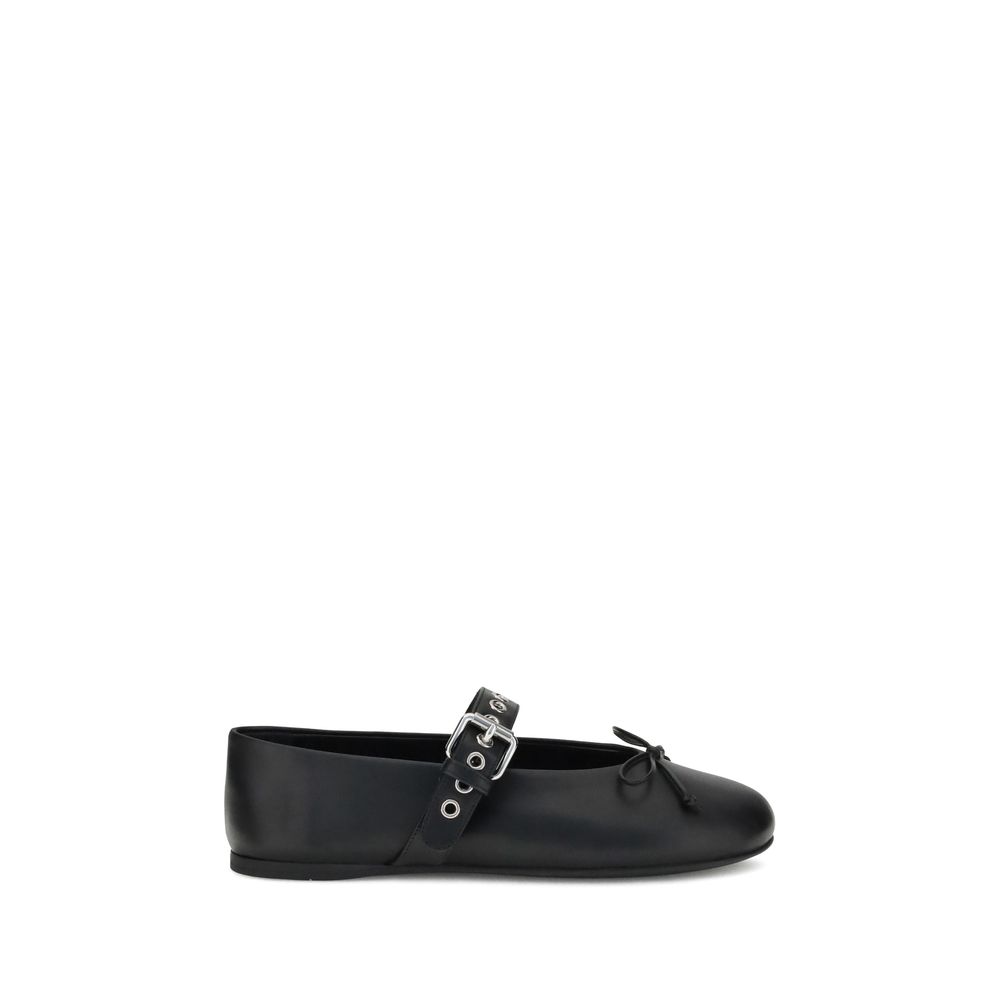 Miu Miu leren ballerina's