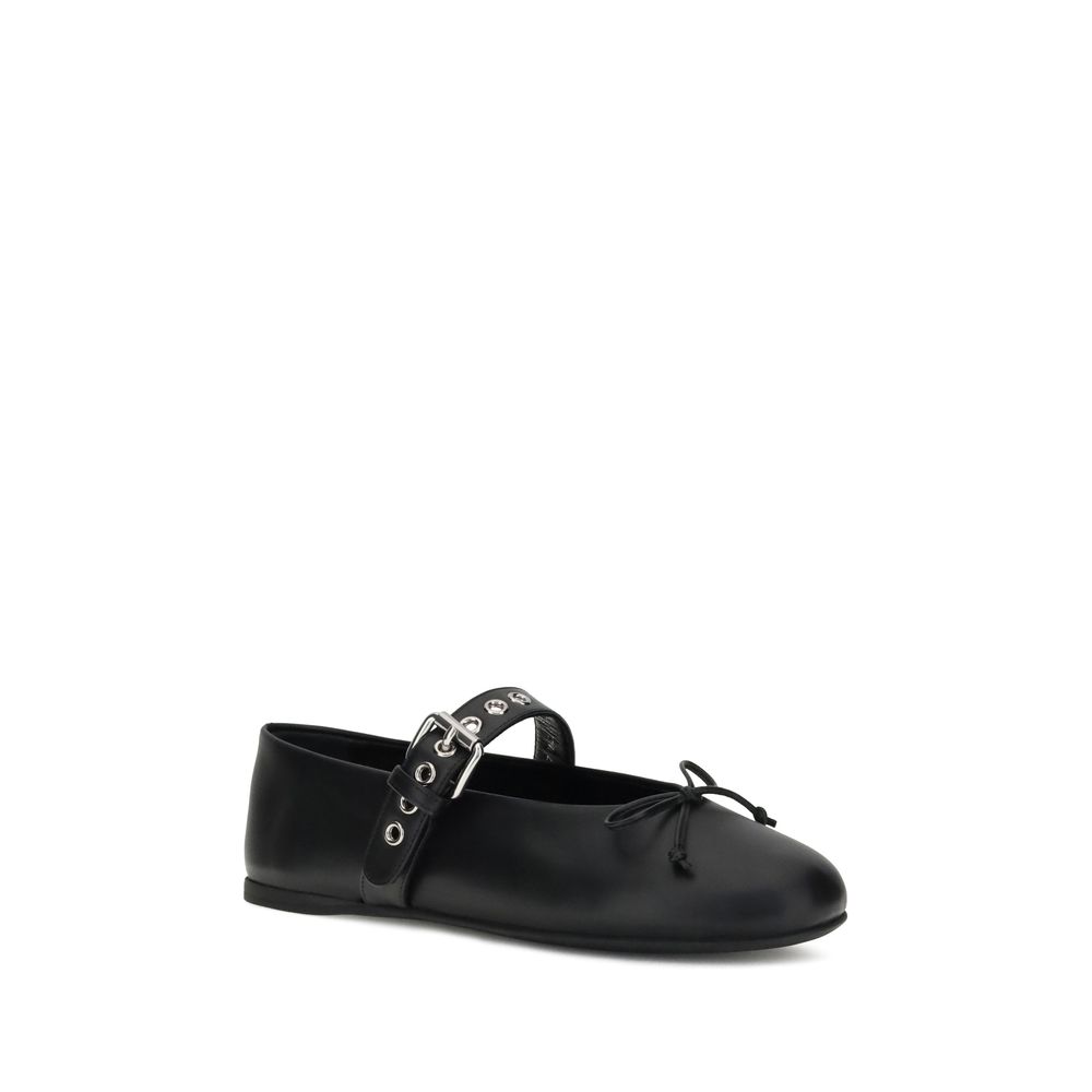 Miu Miu leren ballerina's