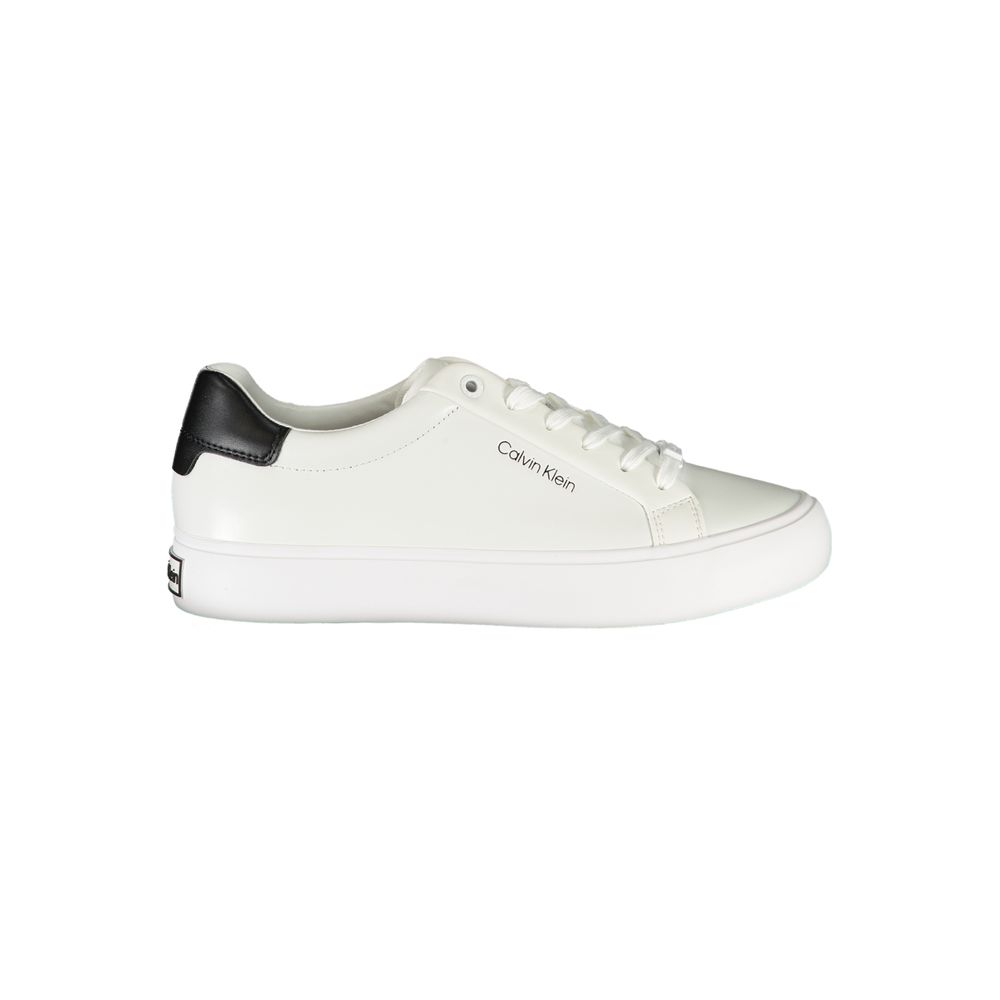Calvin Klein witte polyester sneaker