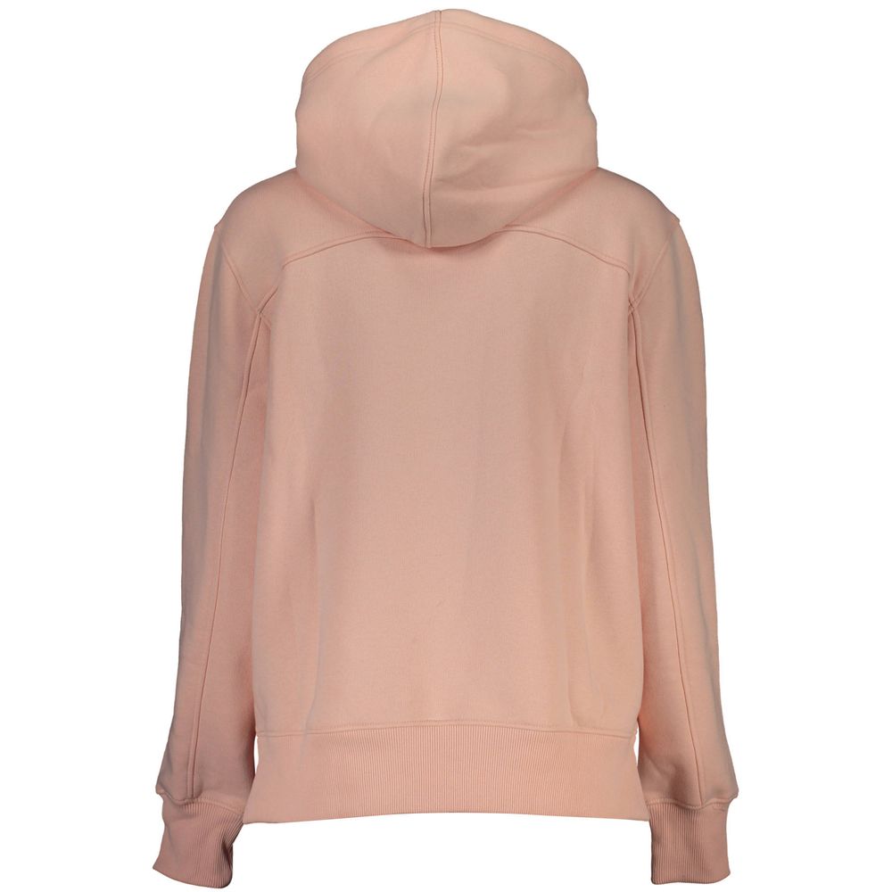 Calvin Klein Chic roze fleece hoodie met logoborduurwerk