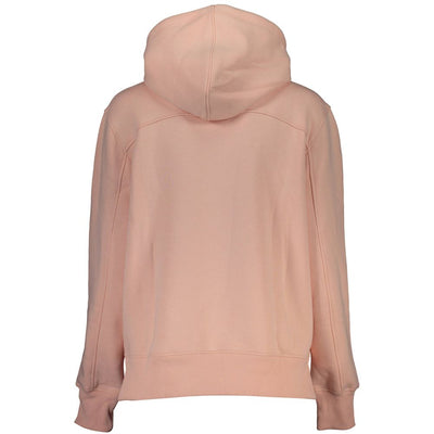 Calvin Klein Chic roze fleece hoodie met logoborduurwerk