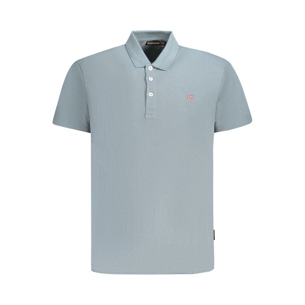 Napapijri bruin katoenen herenpoloshirt