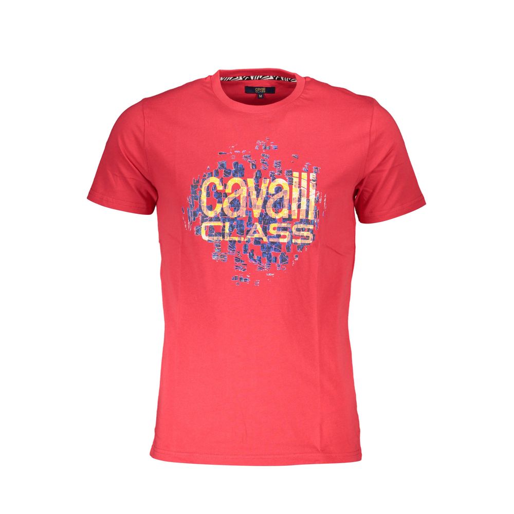 Cavalli Class Rood Katoenen Heren T-shirt