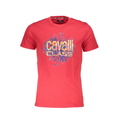 Cavalli Class Rood Katoenen Heren T-shirt